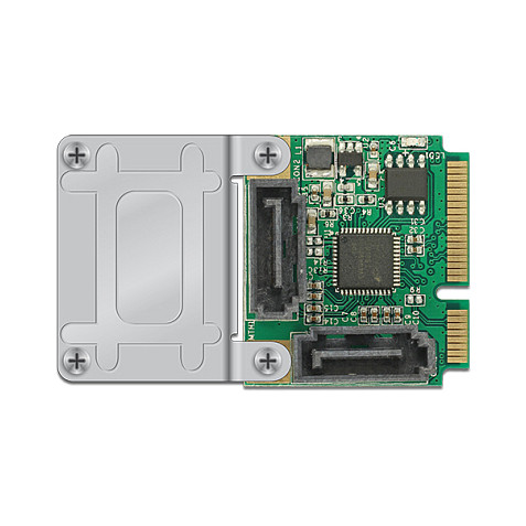 Mini PCIe I/O PCIe half size 2 x SATA 6 Gb/s