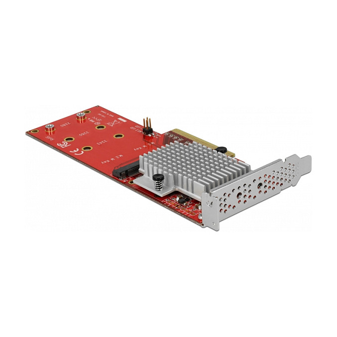 PCI Express x8 Karte zu 2 x intern NVMe M.2 Key M - Low Profile Formfaktor