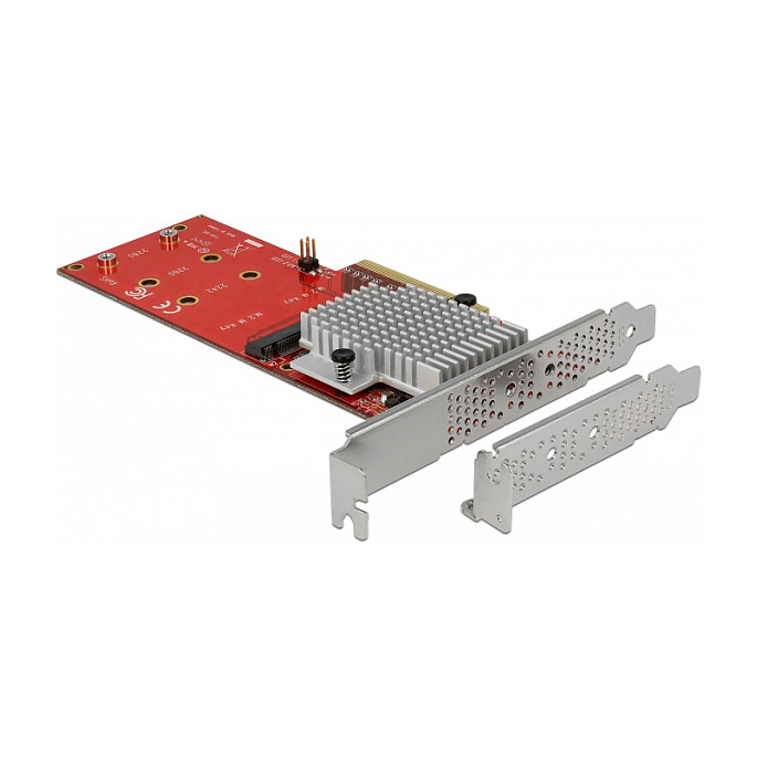 PCI Express x8 Karte zu 2 x intern NVMe M.2 Key M - Low Profile Formfaktor