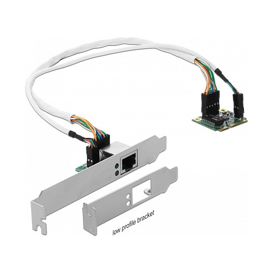 Mini PCIe I/O PCIe half size 1 x RJ45 Gigabit LAN Low Profile