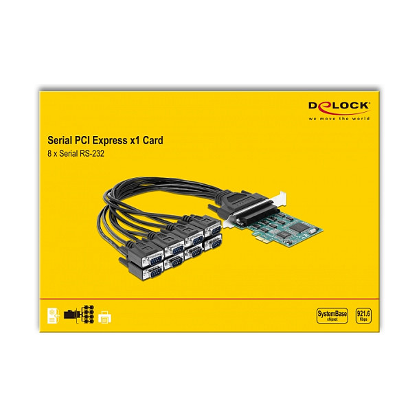 PCI Express x1 Karte zu 8 x Seriell RS-232