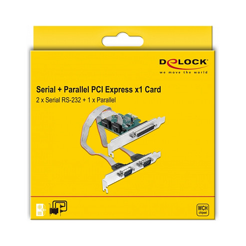 PCI Express x1 Karte zu 2 x Seriell RS-232 + 1 x Parallel IEEE1284