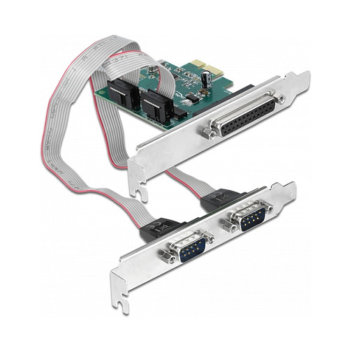 PCI Express x1 Karte zu 2 x Seriell RS-232 + 1 x Parallel IEEE1284