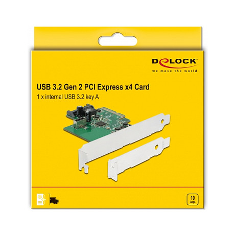 PCI Express x4 Karte zu 1 x intern USB 10 Gbps Typ-E Key A 20 Pin Buchse