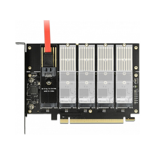 PCI Express x16 Karte zu 5 x intern M.2 Key B / SATA