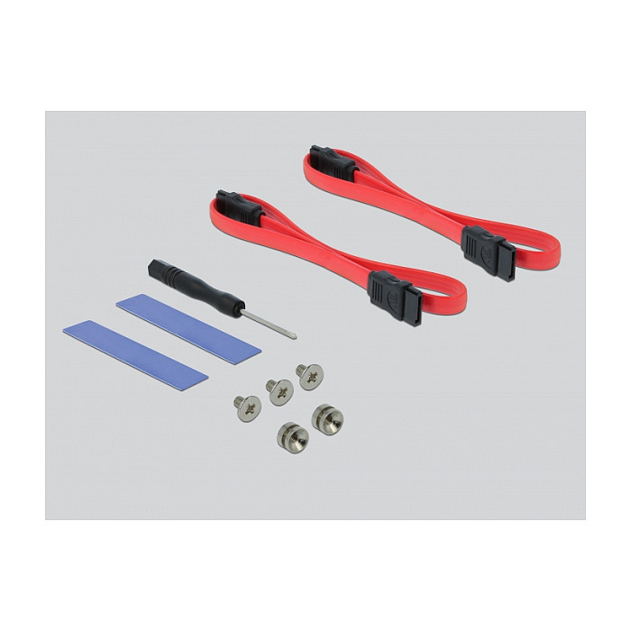 PCI Express x16 Karte zu 1 x M.2 Key B + 1 x NVMe M.2 Key M + 1 x mSATA - Low Profile Formfaktor