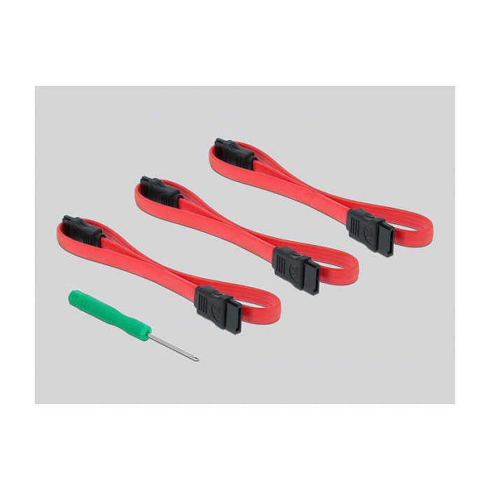 3 Port SATA und 2 Slot M.2 Key B PCI Express x4 Karte - Low Profile Formfaktor