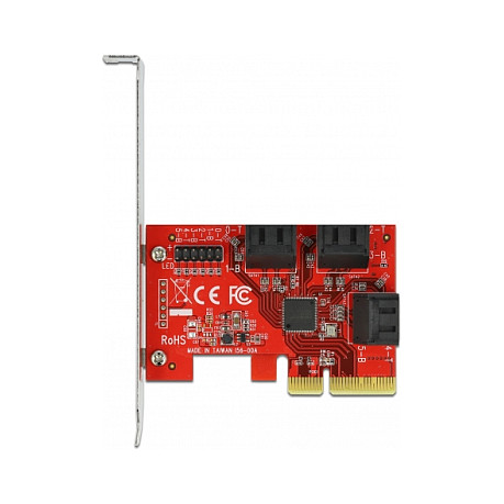6 Port SATA PCI Express x4 Karte - Low Profile Formfaktor