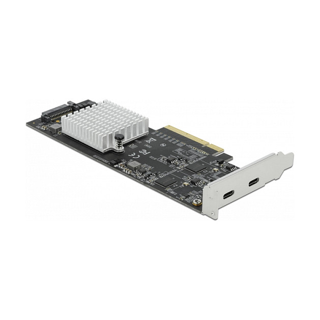 PCI Express x8 Karte zu 2 x extern SuperSpeed USB 20 Gbps (USB 3.2 Gen 2x2) USB Type-C™ Buchse - Low Profile Formfaktor