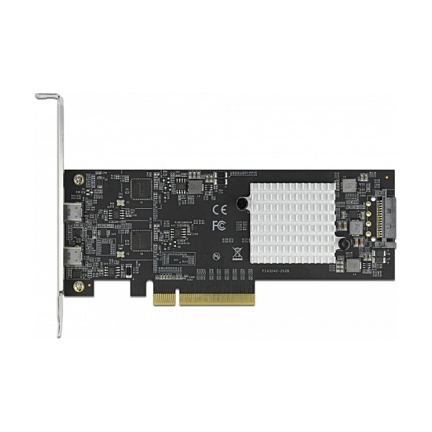 PCI Express x8 Karte zu 2 x extern SuperSpeed USB 20 Gbps (USB 3.2 Gen 2x2) USB Type-C™ Buchse - Low Profile Formfaktor