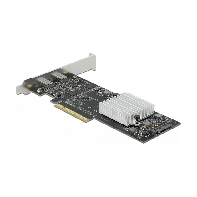 PCI Express x8 Karte zu 2 x extern SuperSpeed USB 20 Gbps (USB 3.2 Gen 2x2) USB Type-C™ Buchse - Low Profile Formfaktor