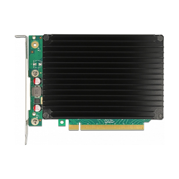 PCI Express x16 Karte zu 4 x intern NVMe M.2 Key M mit Kühlkörper - Bifurcation