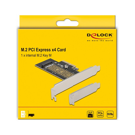 PCI Express x4 Karte zu 1 x intern NVMe M.2 Key M 80 mm - Low Profile Formfaktor
