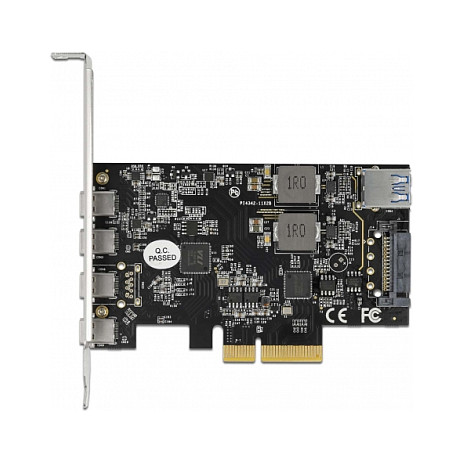PCI Express x4 Karte zu 4 x USB Type-C™ + 1 x USB Typ-A - SuperSpeed USB 10 Gbps - Low Profile Formfaktor
