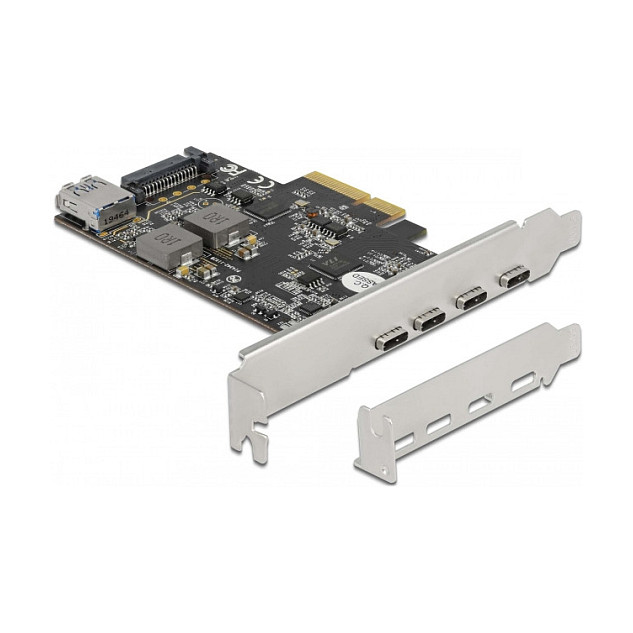 PCI Express x4 Karte zu 4 x USB Type-C™ + 1 x USB Typ-A - SuperSpeed USB 10 Gbps - Low Profile Formfaktor