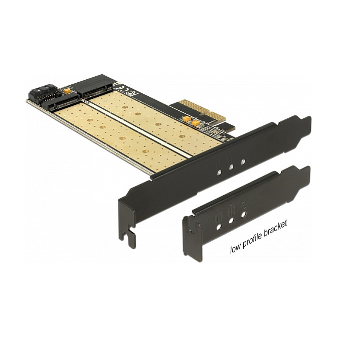 PCI Express x4 Karte > 1 x intern M.2 Key B + 1 x intern NVMe M.2 Key M - Low Profile Formfaktor