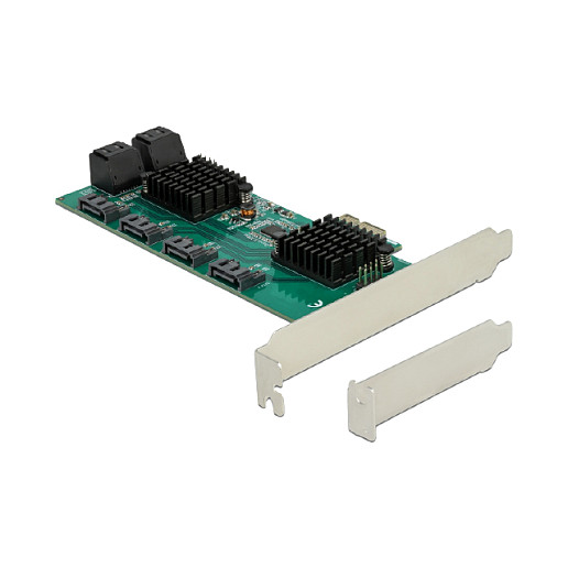 8 Port SATA PCI Express x1 Karte - Low Profile Formfaktor