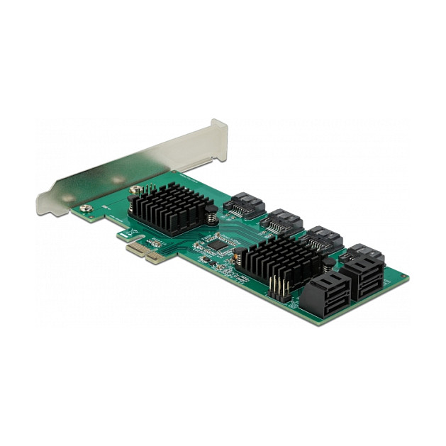 8 Port SATA PCI Express x1 Karte - Low Profile Formfaktor