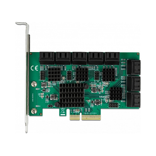 16 Port SATA PCI Express x4 Karte