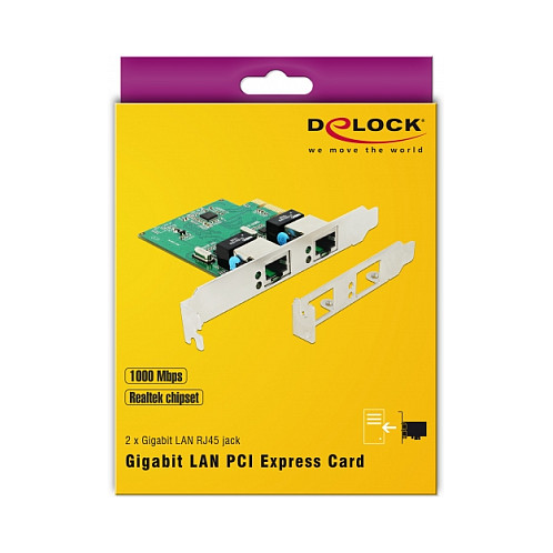 PCI Express x1 Netzwerkkarte Gigabit LAN 2 x RJ45 RTL8111