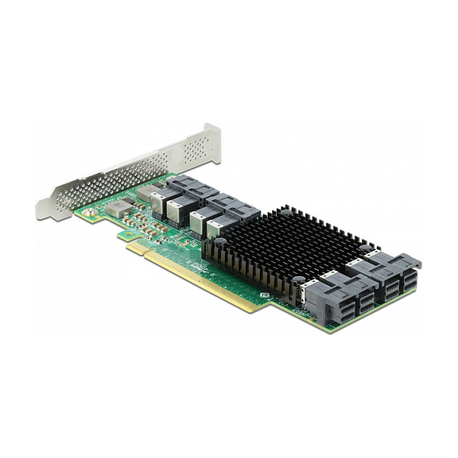 PCI Express x16 Karte zu 8 x intern SFF-8643 NVMe - Low Profile Formfaktor