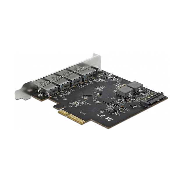 PCI Express x4 Karte zu 1 x USB Type-C™ + 4 x USB Typ-A - SuperSpeed USB 10 Gbps