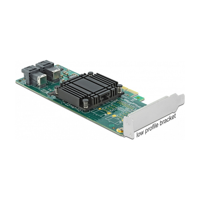 PCI Express x8 Karte zu 2 x intern SFF-8643 NVMe - Low Profile Formfaktor