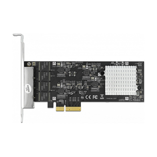 PCI Express x4 Netzwerkkarte 2,5 Gigabit LAN 4 x RJ45 RTL8125
