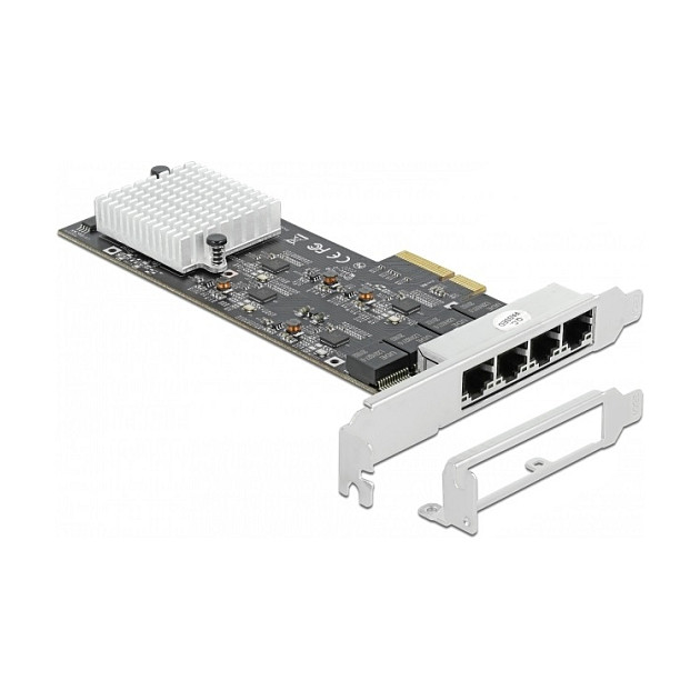 PCI Express x4 Netzwerkkarte 2,5 Gigabit LAN 4 x RJ45 RTL8125