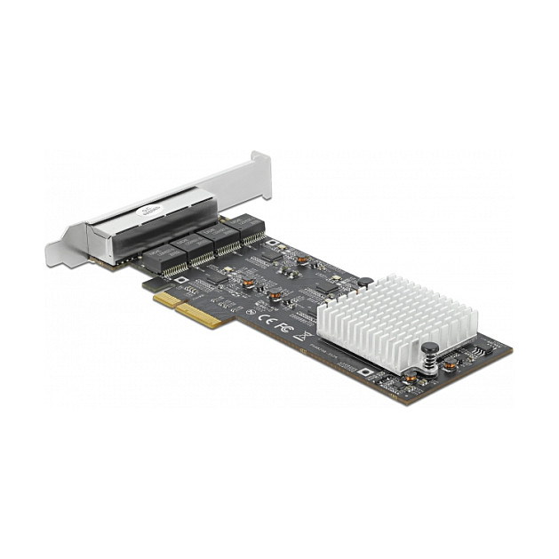 PCI Express x4 Netzwerkkarte 2,5 Gigabit LAN 4 x RJ45 RTL8125