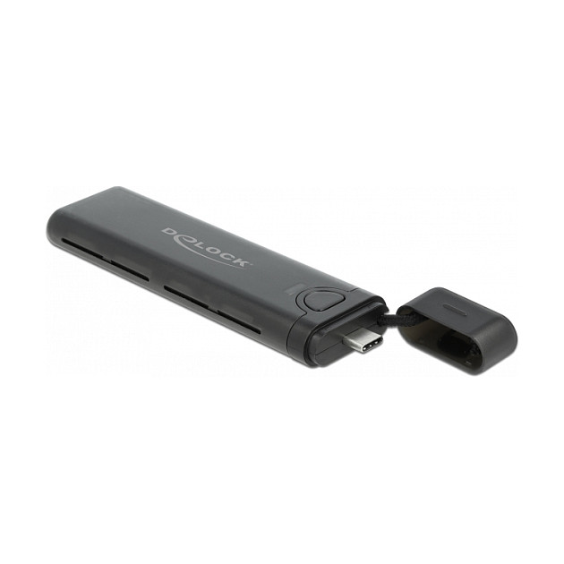 Externes USB Type-C™ Combo Gehäuse für M.2 NVMe PCIe oder SATA SSD - werkzeugfrei