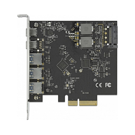 PCI Express x4 Karte zu 2 x USB Type-C™ + 3 x USB Typ-A - SuperSpeed USB 10 Gbps