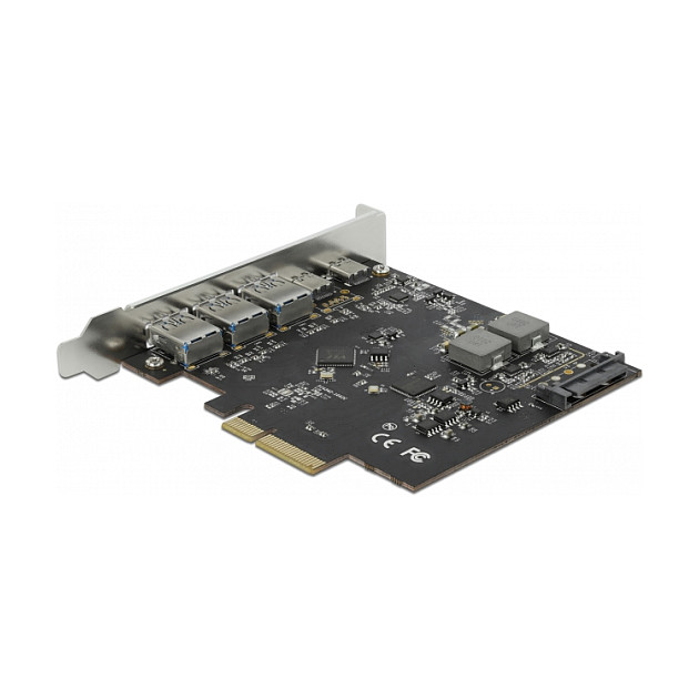 PCI Express x4 Karte zu 2 x USB Type-C™ + 3 x USB Typ-A - SuperSpeed USB 10 Gbps