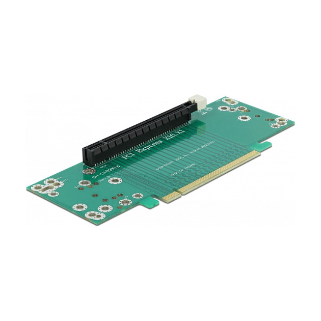 Riser Karte PCI Express x16 zu x16 links gerichtet - Slothöhe 53,9 mm