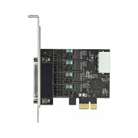 PCI Express x1 Karte zu 4 x Seriell RS-232 mit Spannungsversorgung 5 V / 12 V
