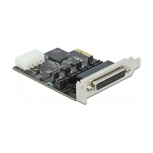PCI Express x1 Karte zu 4 x Seriell RS-232 mit Spannungsversorgung 5 V / 12 V