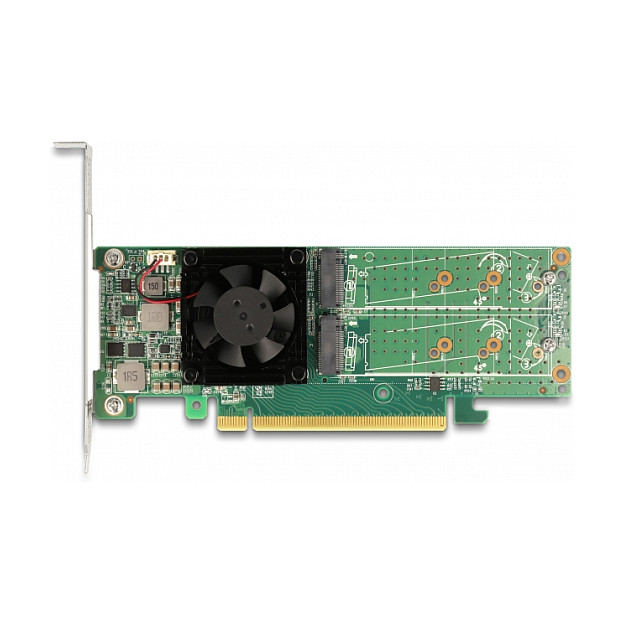 PCI Express x16 Karte zu 4 x intern NVMe M.2 Key M - Low Profile Formfaktor