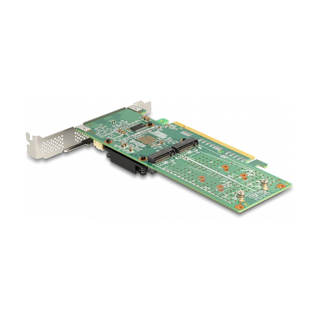PCI Express x16 Karte zu 4 x intern NVMe M.2 Key M - Low Profile Formfaktor