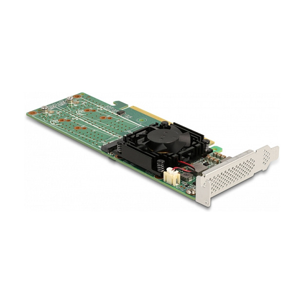 PCI Express x16 Karte zu 4 x intern NVMe M.2 Key M - Low Profile Formfaktor