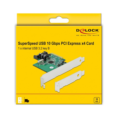PCI Express x4 Karte zu 1 x intern USB 3.2 Gen 2 Key B 20 Pin Buchse