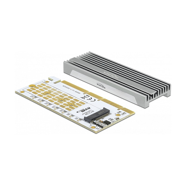 PCI Express x16 (x4 / x8) Karte zu 1 x NVMe M.2 Key M mit LED Beleuchtung