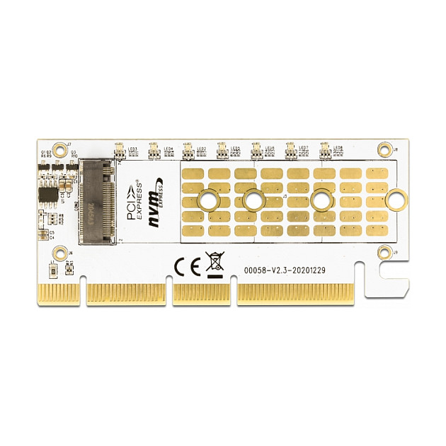 PCI Express x16 (x4 / x8) Karte zu 1 x NVMe M.2 Key M mit LED Beleuchtung