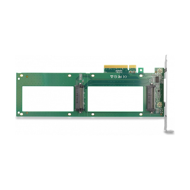 PCI Express 4.0 x8 Karte zu 2 x intern U.2 NVMe SFF-8639 - Bifurcation