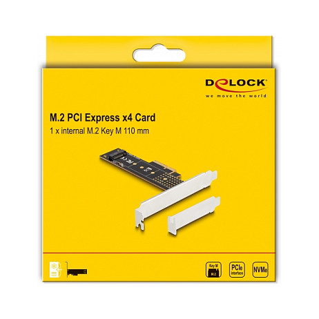 PCI Express x4 Karte zu 1 x intern NVMe M.2 Key M 110 mm - Low Profile Formfaktor