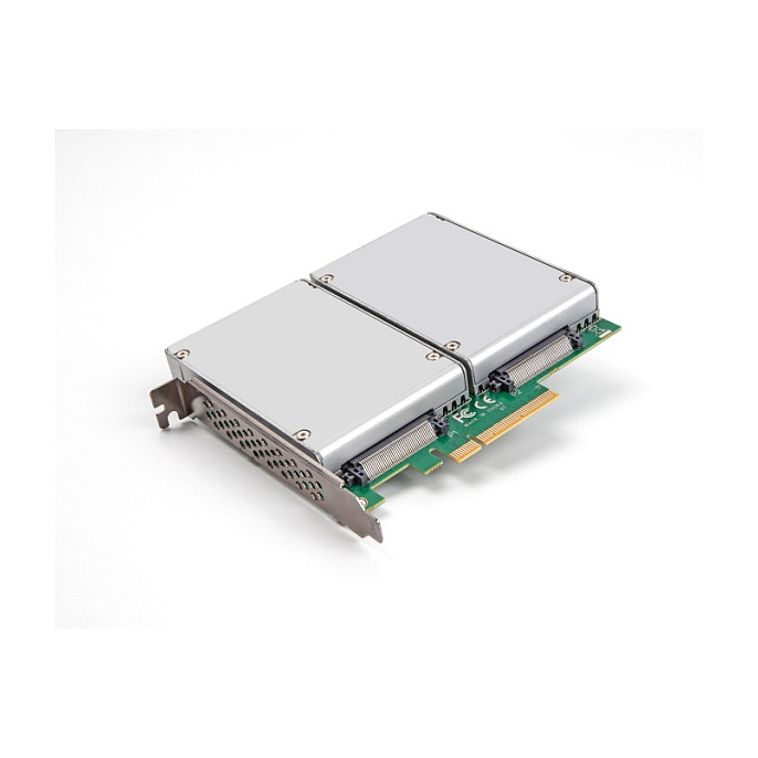 PCI Express 4.0 x8 Karte zu 2 x intern U.2 NVMe SFF-8639 - Bifurcation (LxB: 144 x 122 mm)