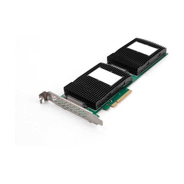 PCI Express 4.0 x8 Karte zu 2 x intern U.2 NVMe SFF-8639 - Bifurcation (LxB: 236 x 87 mm)