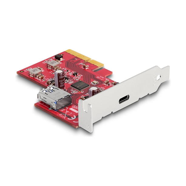 PCI Express x4 Karte zu 1 x extern USB 10 Gbps USB Type-C™ Buchse + 1 x intern USB 10 Gbps Typ-A Buchse - Low Profile Formfaktor
