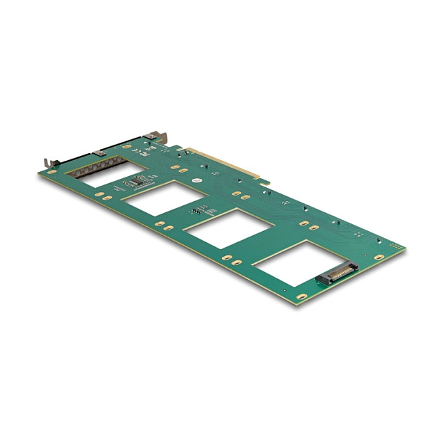 PCI Express 4.0 x16 Karte zu 4 x intern U.2 NVMe SFF-8639 - Bifurcation (LxB: 288 x 122 mm)
