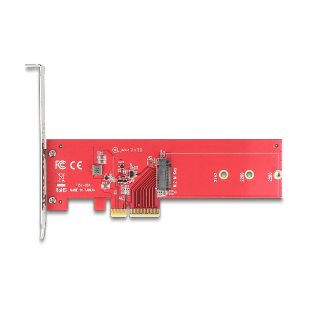PCI Express 5.0 x4 Karte zu 1 x intern NVMe M.2 Key M - Low Profile Formfaktor