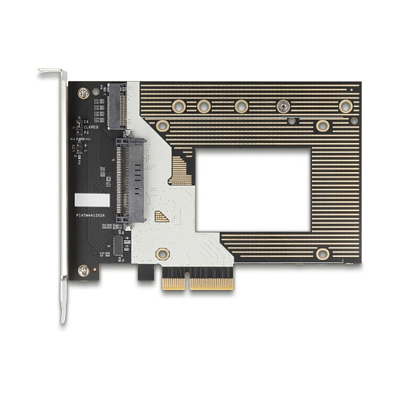PCI Express 4.0 x4 Karte zu 1 x NVMe M.2 Key M 110 mm oder U.2 Slot